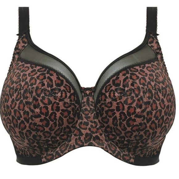 Goddess Bra- Kayla Full Cup Animal Cheetah Print Bra Plus Size Bra, Size 46H - Picture 2 of 12